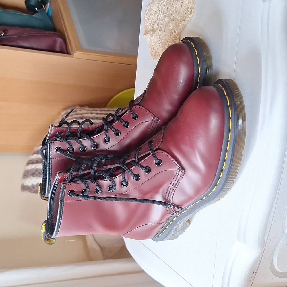 Dr. Martens Burgundy Combat Boots